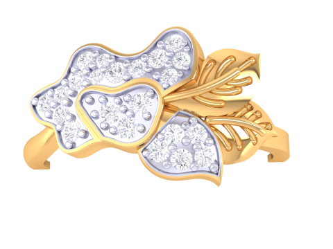 Printable 3D jewelry model of Lady diamond ring Model 3D