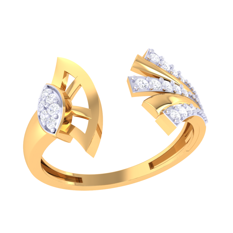 Printable 3D jewelry model of Lady diamond ring 3D Model .c4d .max .obj .3ds .fbx .stl .blend