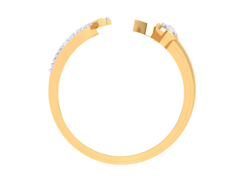 Printable 3D jewelry model of Lady diamond ring 3D Model