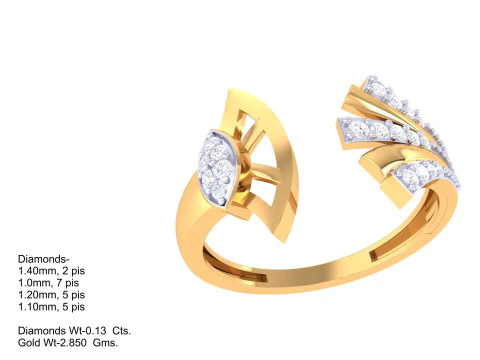 Printable 3D jewelry model of Lady diamond ring 3D Model
