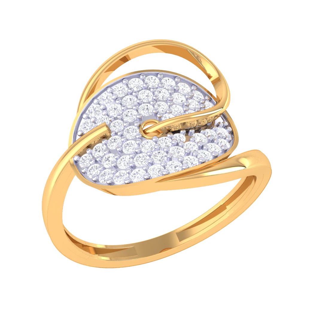 Printable 3D jewelry model of Lady diamond ring 3D Model .c4d .max .obj .3ds .fbx .stl .blend 