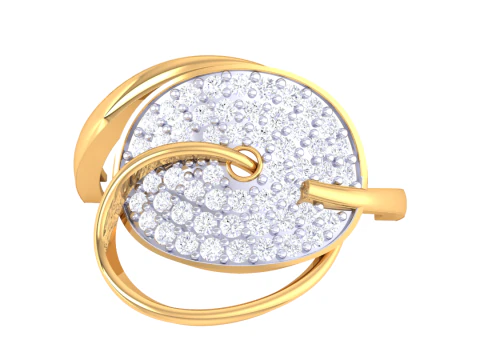 Printable 3D jewelry model of Lady diamond ring 3D Model