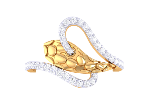 Printable 3D jewelry model of Lady diamond ring Modelo 3D