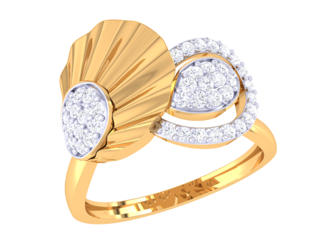 Printable 3D jewelry model of Lady diamond ring 3D 모델