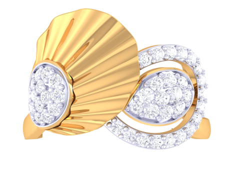 Printable 3D jewelry model of Lady diamond ring Model 3D