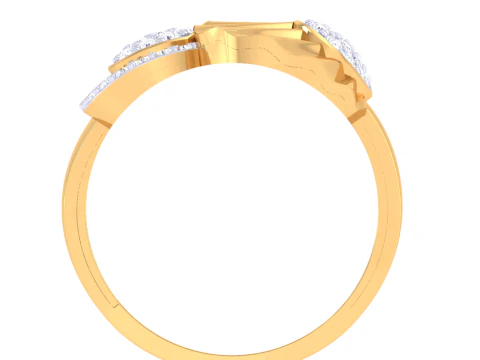 Printable 3D jewelry model of Lady diamond ring 3D Model