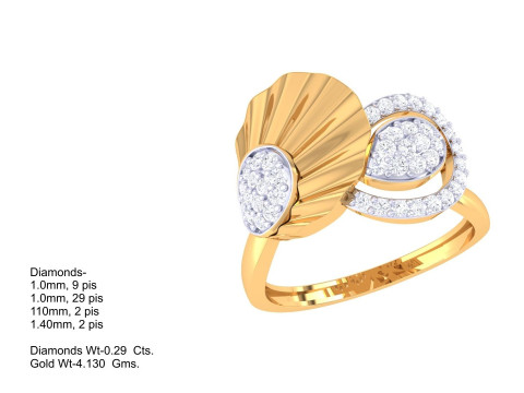 Printable 3D jewelry model of Lady diamond ring Model 3D