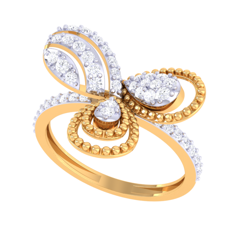 Printable 3D jewelry model of Lady diamond ring Model 3D .c4d .max .obj .3ds .fbx .stl .blend