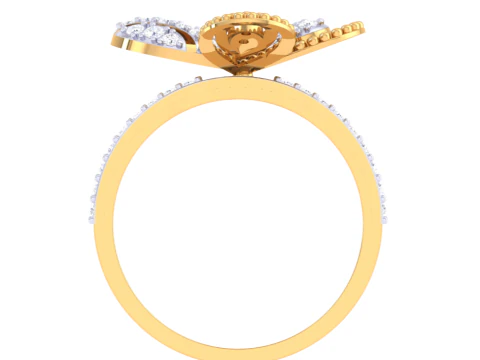 Printable 3D jewelry model of Lady diamond ring 3D Model
