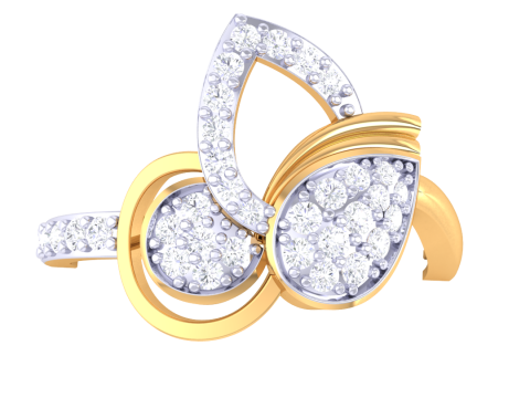 Printable 3D jewelry model of Lady diamond ring 3D मॉडल