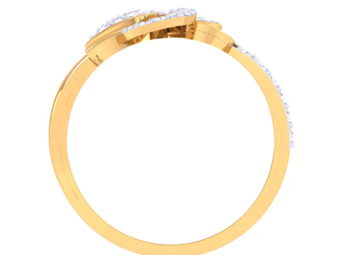 Printable 3D jewelry model of Lady diamond ring 3D Model