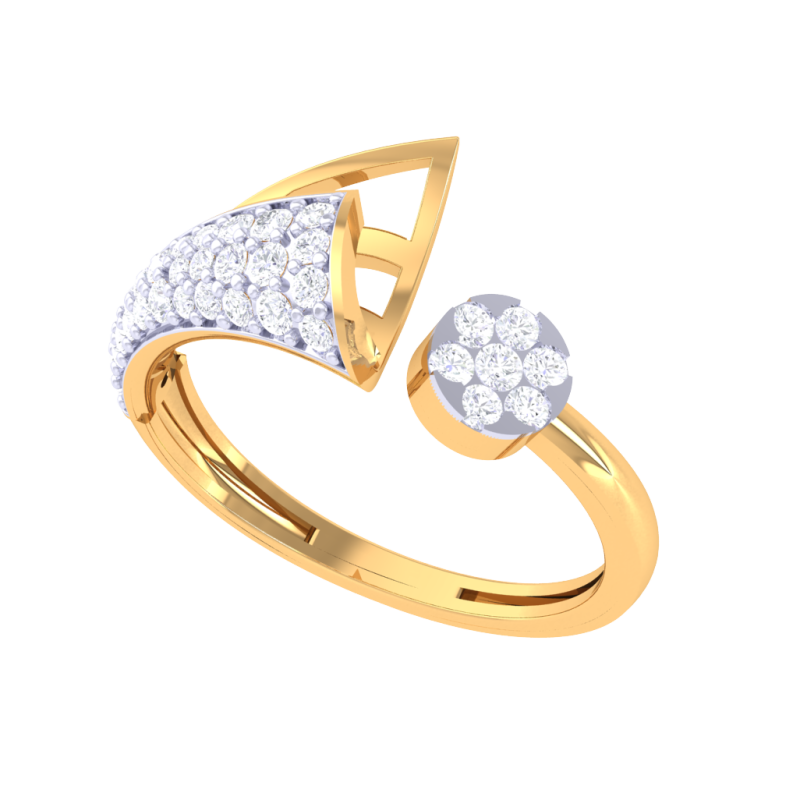 Printable 3D jewelry model of Lady diamond ring 3D Model .c4d .max .obj .3ds .fbx .stl .blend