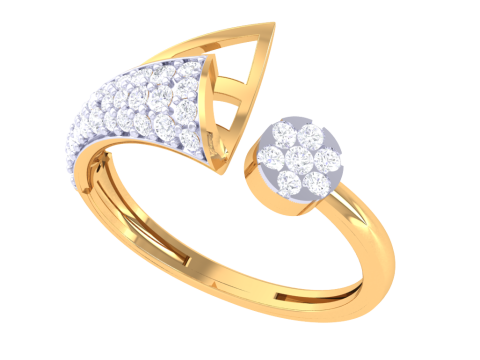 Printable 3D jewelry model of Lady diamond ring 3D Modell