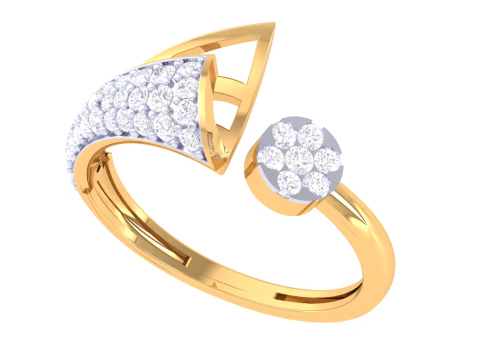 Printable 3D jewelry model of Lady diamond ring 3D Model