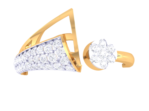 Printable 3D jewelry model of Lady diamond ring 3D Model