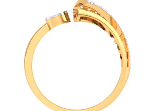Printable 3D jewelry model of Lady diamond ring 3D Model