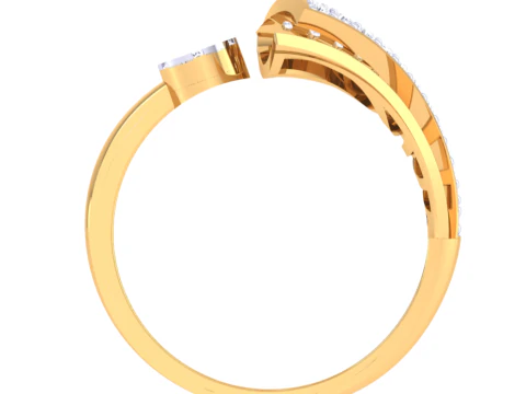 Printable 3D jewelry model of Lady diamond ring 3D Model