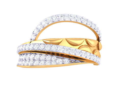 Printable 3D jewelry model of Lady diamond ring Modello 3D