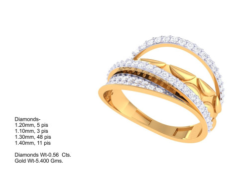 Printable 3D jewelry model of Lady diamond ring Modello 3D