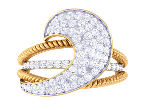 Printable 3D jewelry model of Lady diamond ring Model 3D