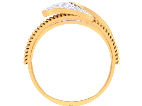 Printable 3D jewelry model of Lady diamond ring 3D Model