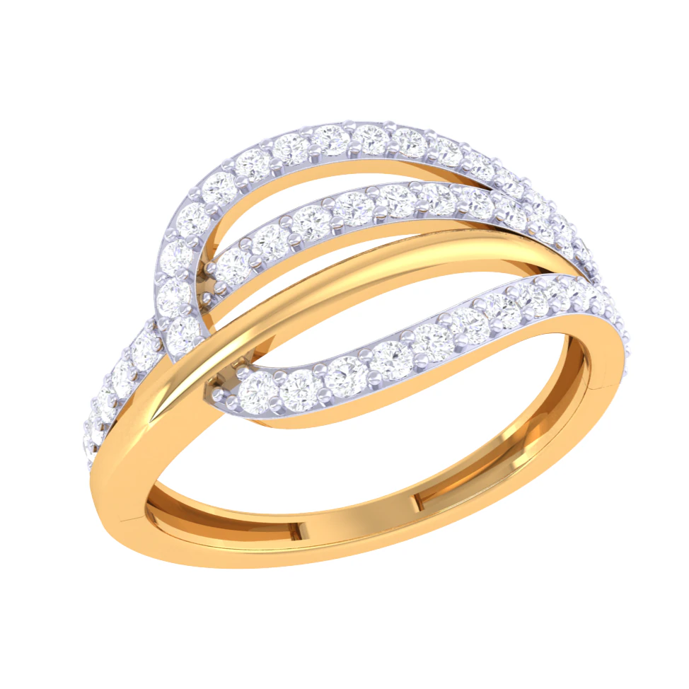 Printable 3D jewelry model of Lady diamond ring 3D Model .c4d .max .obj .3ds .fbx .stl .blend 