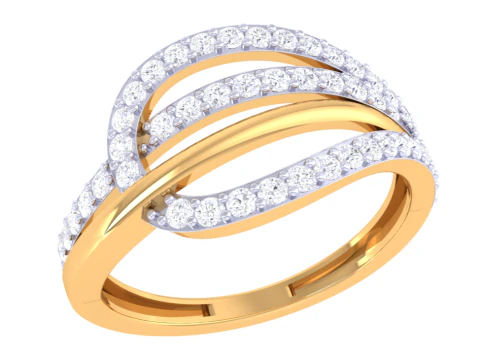 レディ ダイヤモンド リングの印刷可能な 3D ジュエリー モデル 3Dモデル