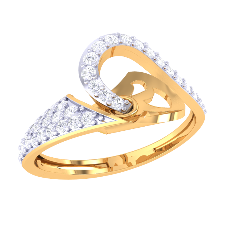 Printable 3D jewelry model of Lady diamond ring 3D 모델 .c4d .max .obj .3ds .fbx .stl .blend
