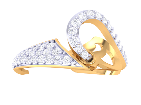 Printable 3D jewelry model of Lady diamond ring 3D 모델