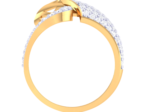 Printable 3D jewelry model of Lady diamond ring 3D 모델
