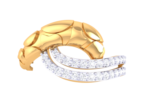 Printable 3D jewelry model of Lady diamond ring Modelo 3D