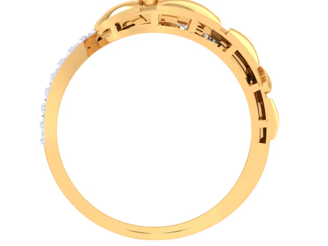 Printable 3D jewelry model of Lady diamond ring 3D Model