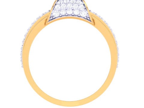 3D-модель ювелирного кольца Lady с бриллиантом для печати 3D Модель