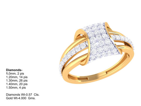 Printable 3D jewelry model of Lady diamond ring 3D मॉडल