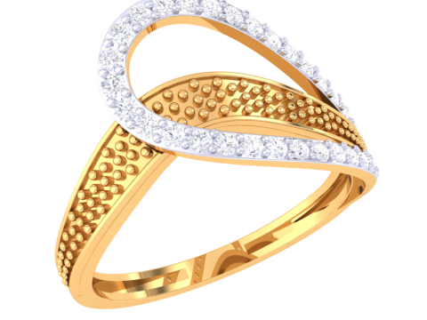 Printable 3D jewelry model of Lady diamond ring 3D मॉडल