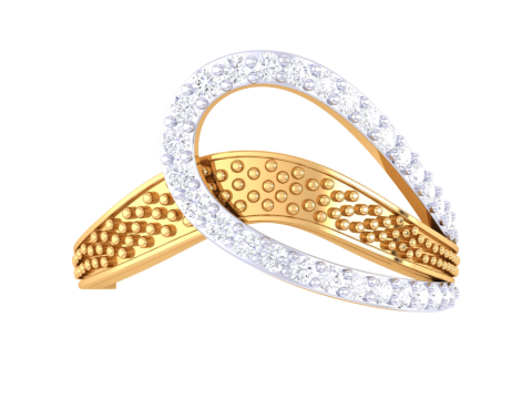 Printable 3D jewelry model of Lady diamond ring Modello 3D