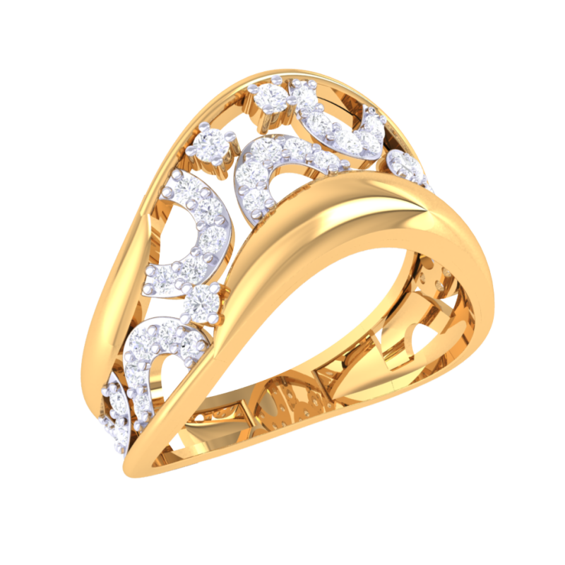 Printable 3D jewelry model of Lady diamond ring Modelo 3D .c4d .max .obj .3ds .fbx .stl .blend 