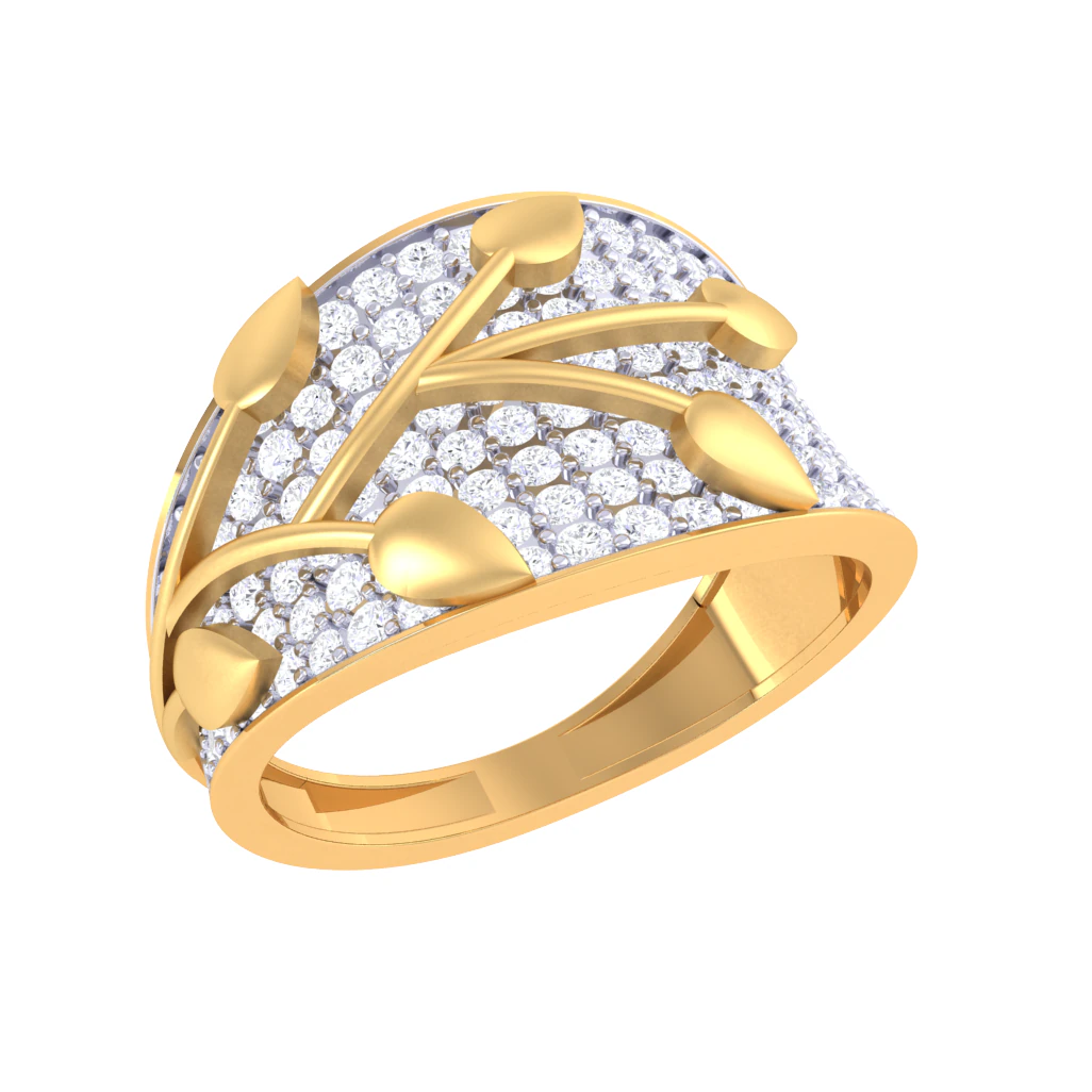 Printable 3D jewelry model of Lady diamond ring 3D Model .c4d .max .obj .3ds .fbx .stl .blend 