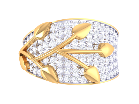Printable 3D jewelry model of Lady diamond ring 3D Model