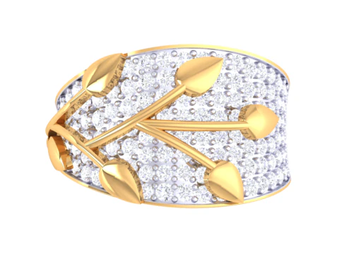 Printable 3D jewelry model of Lady diamond ring 3D Model