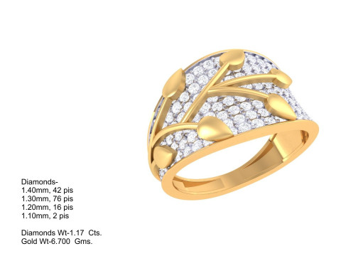 Printable 3D jewelry model of Lady diamond ring 3D Model