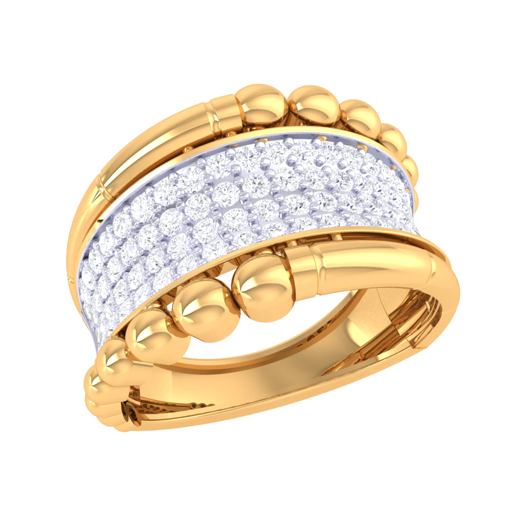 Printable 3D jewelry model of Lady diamond ring 3D Model .c4d .max .obj .3ds .fbx .stl .blend 
