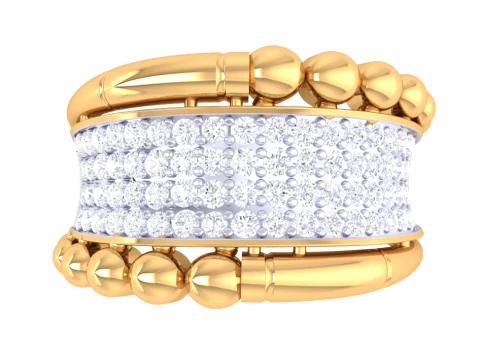 Printable 3D jewelry model of Lady diamond ring 3D Model