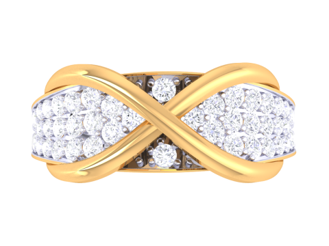 Printable 3D jewelry model of Lady diamond ring 3Dモデル