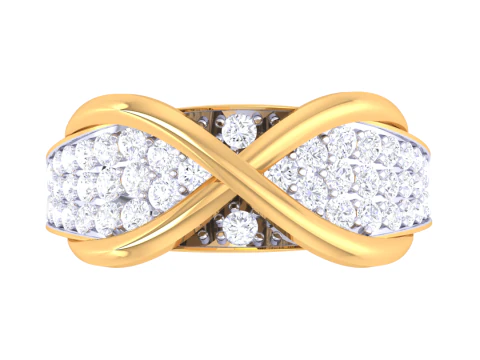 Printable 3D jewelry model of Lady diamond ring 3D Model