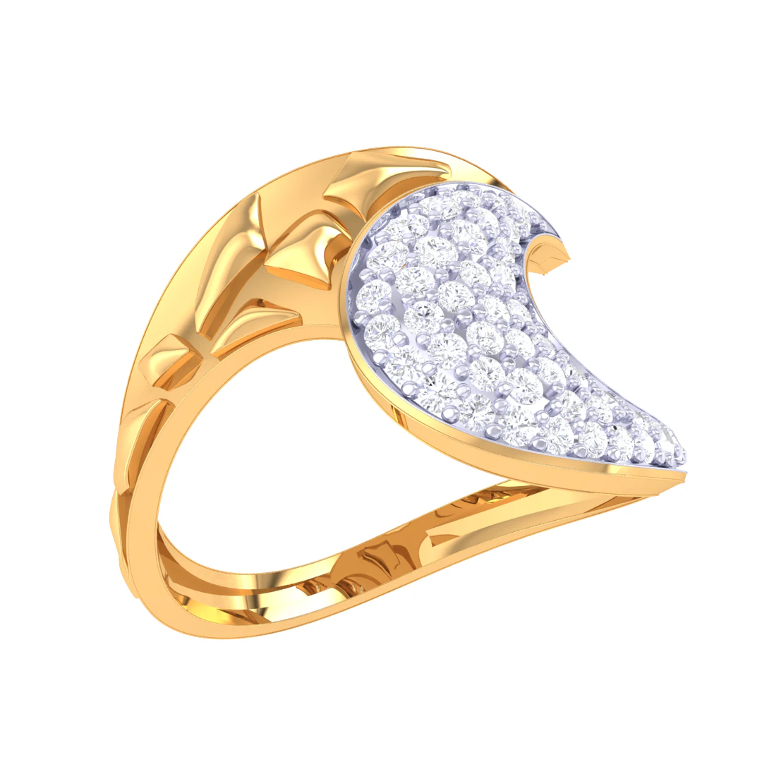 Printable 3D jewelry model of Lady diamond ring 3D Model .c4d .max .obj .3ds .fbx .stl .blend 