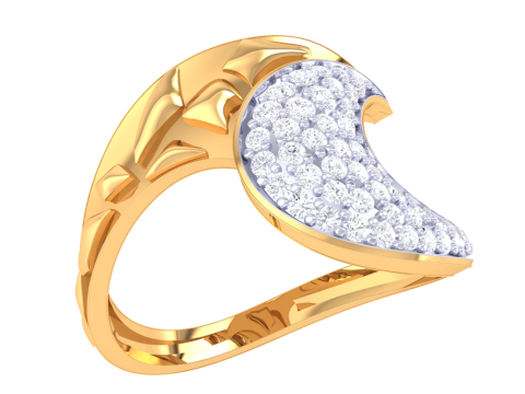Printable 3D jewelry model of Lady diamond ring Model 3D
