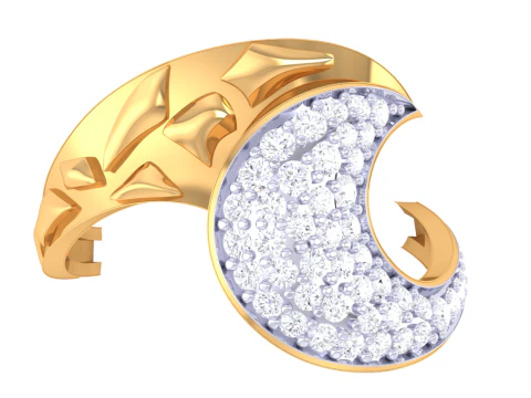 Printable 3D jewelry model of Lady diamond ring 3D Model