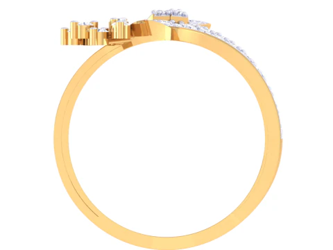 Printable 3D jewelry model of Lady diamond ring 3D Model