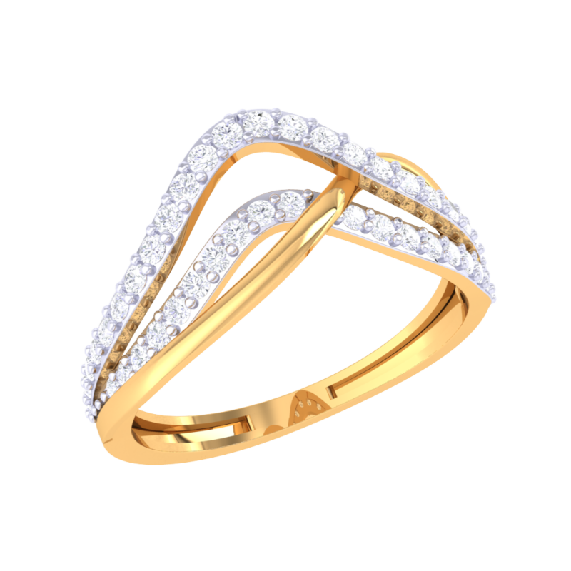 Printable 3D jewelry model of Lady diamond ring Modèle 3D .c4d .max .obj .3ds .fbx .stl .blend